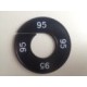 Maatring 9cm zwart/wit 95 